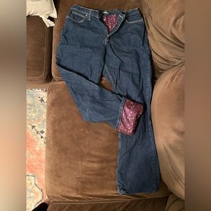 Flannel lined jeans
